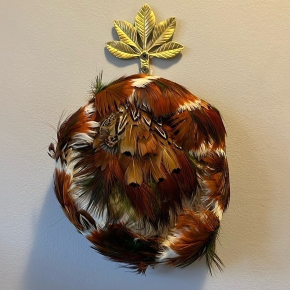 Vintage MCM feather plume hat 1950s USA Union Made - Picture 1 of 9